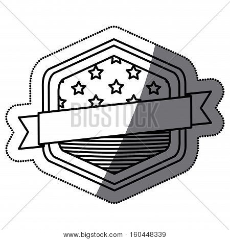 Usa flag inside frame with ribbon icon. United nation us country and american states theme. Isolated design. Vector illustration