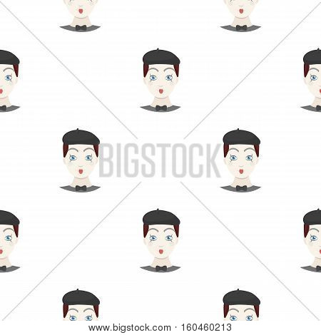 Mime artist icon in cartoon style isolated on white background. Event service symbol vector illustration.