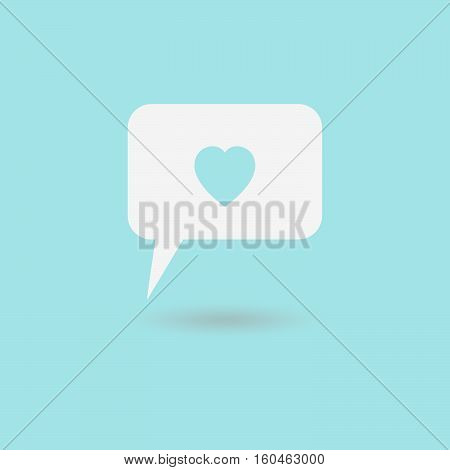 like flat icon vector isolated blue background