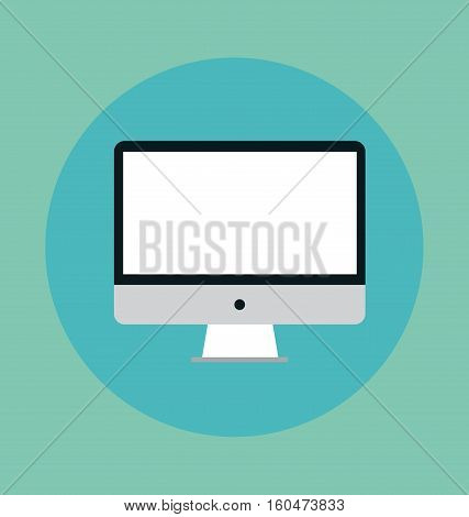 Computer desktop screen isolated flat design vector stock