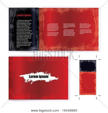   Broşür (kitapçık) kapak şablonu vektör