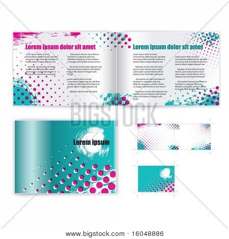   Broşür (kitapçık) kapak şablonu vektör