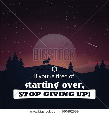 Motivational Poster With Nature Background