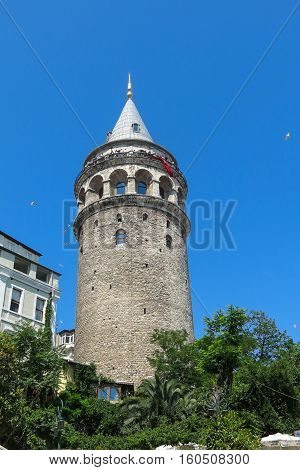 The Galata tower in Istanbul Turkey. More than 32 million tourists visit Turkey each year.