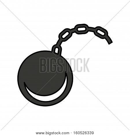 slave fetter isolated icon vector illustration design