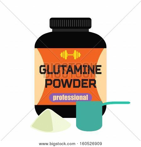 Sports nutrition glutamine powder professional creatine measuring cup Flat style
