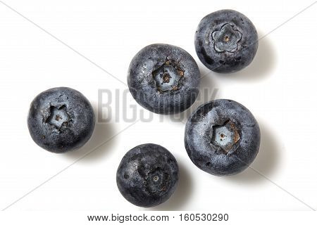 Blueberries (cyanococcus) isolated on white background ,  organic, antioxidant, sweet, fruit