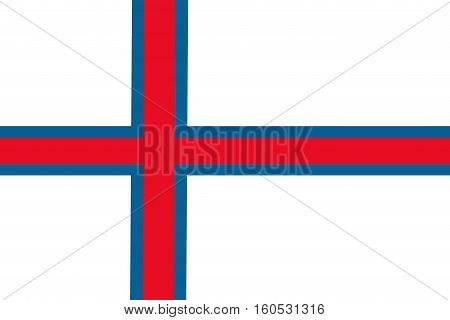 Faroe islnads flag ,3D Faroe islnads national flag illustration symbol.