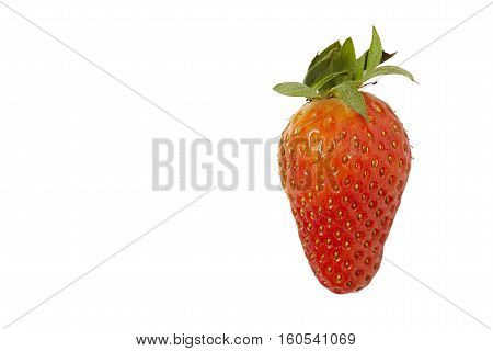 beautiful strawberries isolated on White,  part, fruit, background, studio