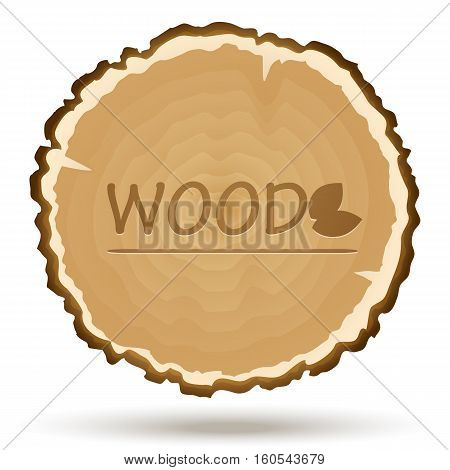 Vector wood cut. Wooden background for your design