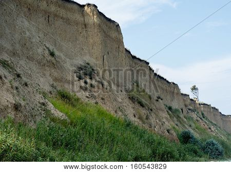 high sandy break by the sea a subject the nature the seas oceans coast