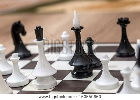 white and black Chess on board - chess game