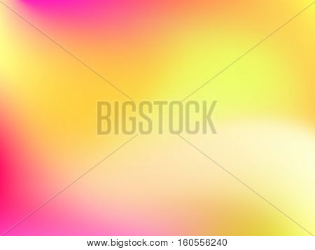 Abstract horizontal blur colorful gradient background with pink, yellow, lime and orange colors for deign concepts, wallpapers, web, presentations and prints. Vector illustration.