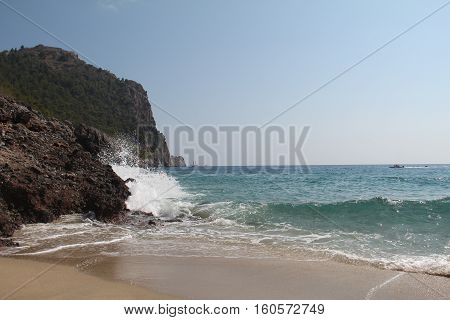 Alanya - the beach of Cleopatra / Alanya is one of most popular seaside resorts in Turkey