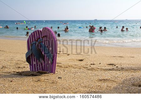Alanya - the beach of Cleopatra / Alanya is one of most popular seaside resorts in Turkey