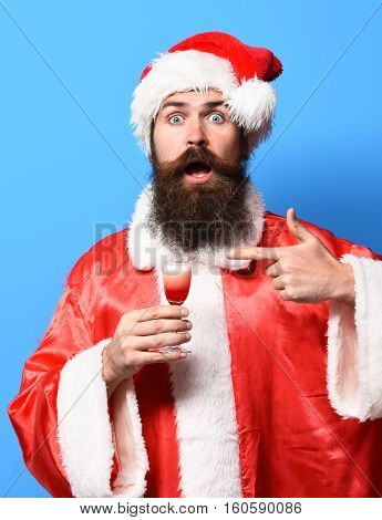 Handsome Bearded Santa Claus Man