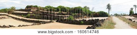 Beautiful panorama photo of Ly Son island, Quang Ngai, Vietnam