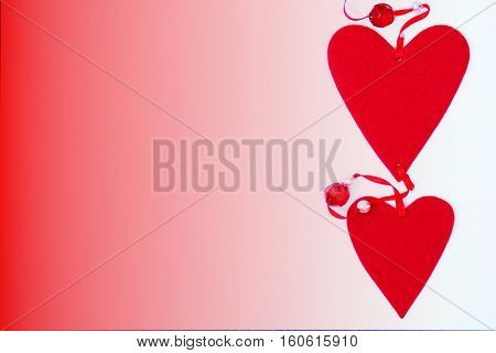 Valentine's day background with hearts. Red hearts