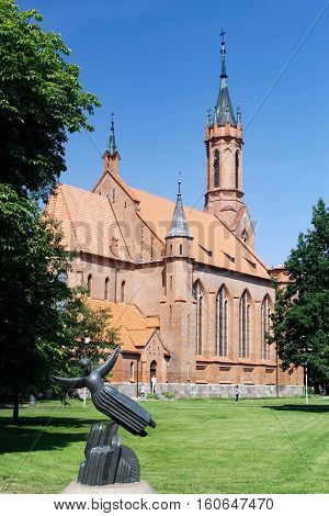 Neogothic church of the Blessed Virgin Mary in  Druskininkai, Lithuania.