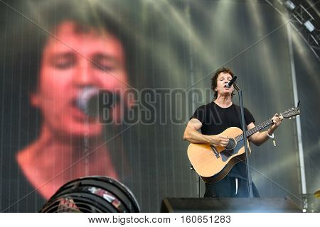 Stephan Jenkins of Third Eye Blind performs at the 2016 KAABOO Music Festival at Del Mar Racetrack + Fairgrounds on September 17, 2016 in Del Mar, California.