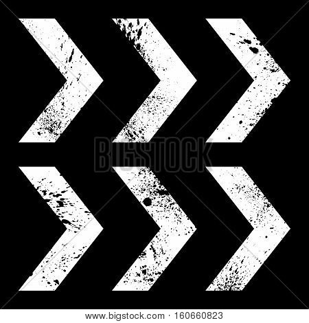 Set of arrows with clipped spots vector illustration