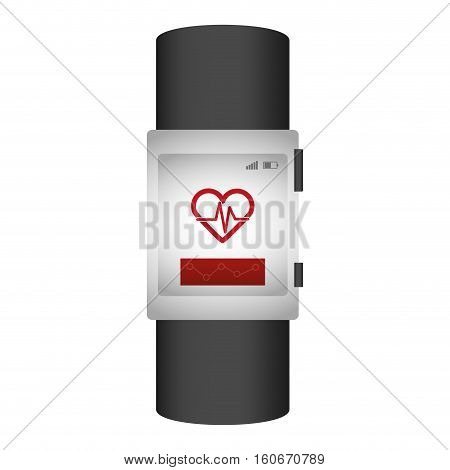 heartrate wrist monitor icon image vector illustration design