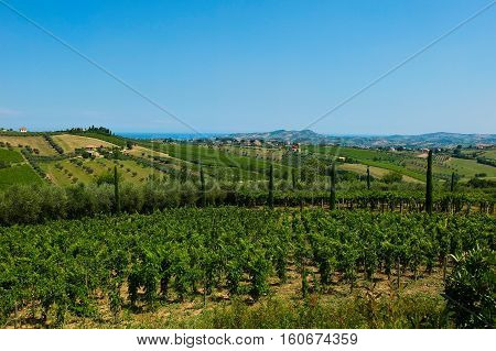beautiful hills in the province of Teramo in Italy
