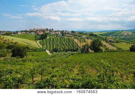 beautiful hills in the province of Teramo in Italy