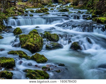 bach with running, clear water