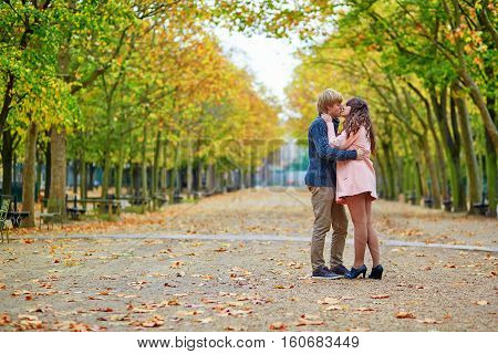 Dating Couple In Paris On A Fall Day