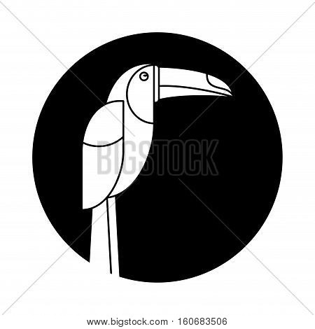 brazilian toucan bird nature pictogram vector illustration eps 10