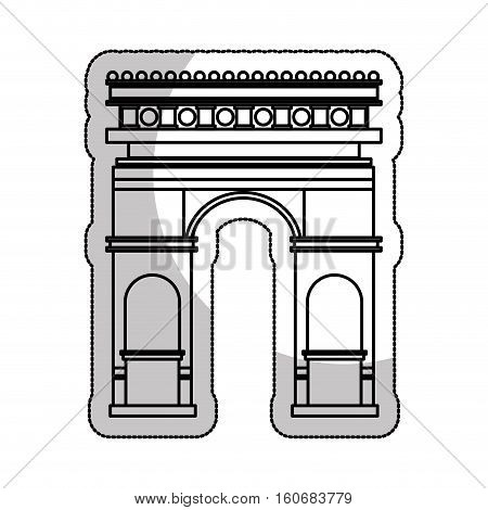 triumph arch france isolated icon vector illustration design
