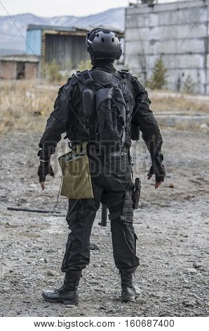 Russian Special Forces Training At A Military Training Ground.