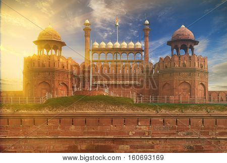 The Red Fort Located In New Delhi, India.