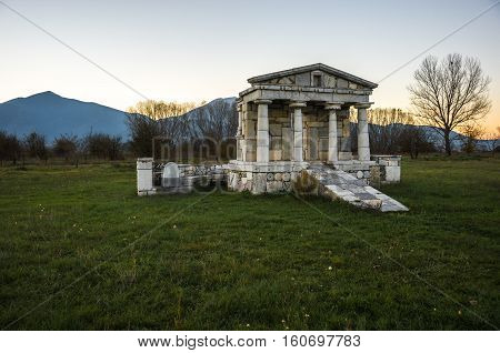 Temple Of Poseidon At Ancient Mantineia, Arcadia, Peloponnese, Greece