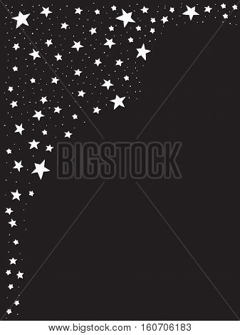 stars on the left  and empty center with black background