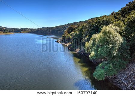 View of the Minho River in Portomarin Spain