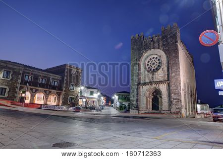 PORTOMARIN SPAIN - AUGUST 12: View of the Church San Nicolas de Portomarin on August 12 2016