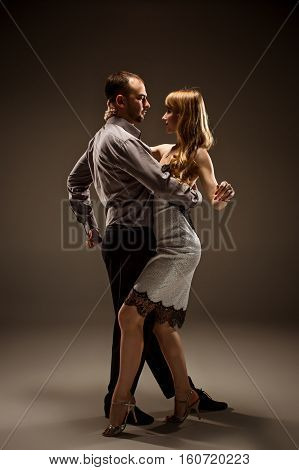 The Man And The Woman Dancing Argentinian Tango