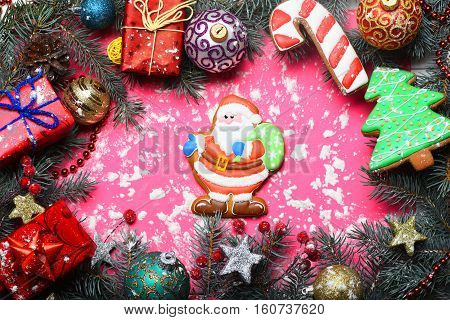 Colorful Firry Christmas Wreath