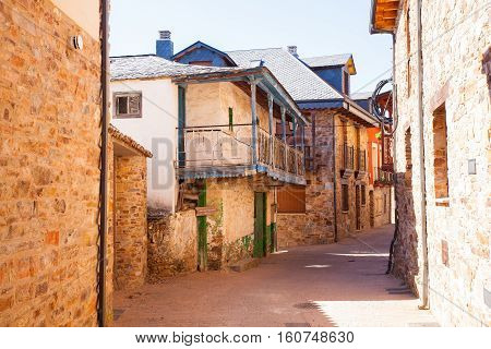 Rural houses of Riego del Camino along the way of St. James