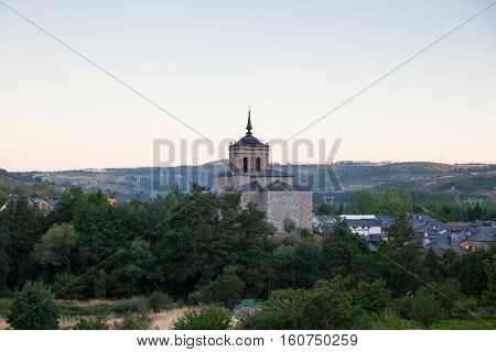 Viewe of the Church of San Nicola da Bari in Molinaseca Spain