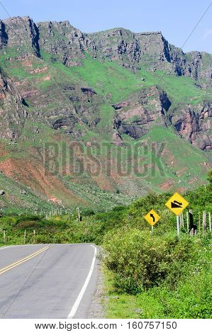 Escoipe Gorge (Quebrada de Escoipe) along famous Route 40 in its section through the northern province of Salta Argentina