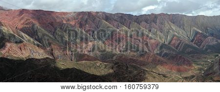 Hornocal mountains near Humahuaca on Argentina andes