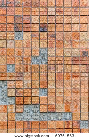 Red brick wall with texture for background