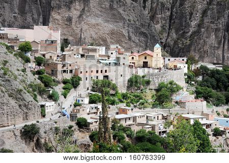 The indian village of Iruya on the Argentina andes