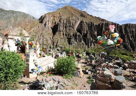 The indian cemetery of Iruya on the Argentina andes