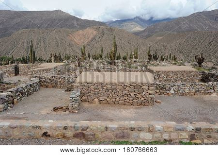 Archaeological site of Pucara at Tilcara on Argentina andes