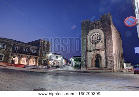 View of the Church San Nicolas de Portomarin