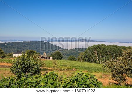 Countryside near the town of Portomarin Spain